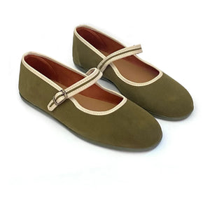 Hermosilla - Honfleur Ballerinas - Damenkollektion | Khaki