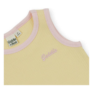 Goldie + Ace - Geripptes Kontrast-Tanktop | Gelb