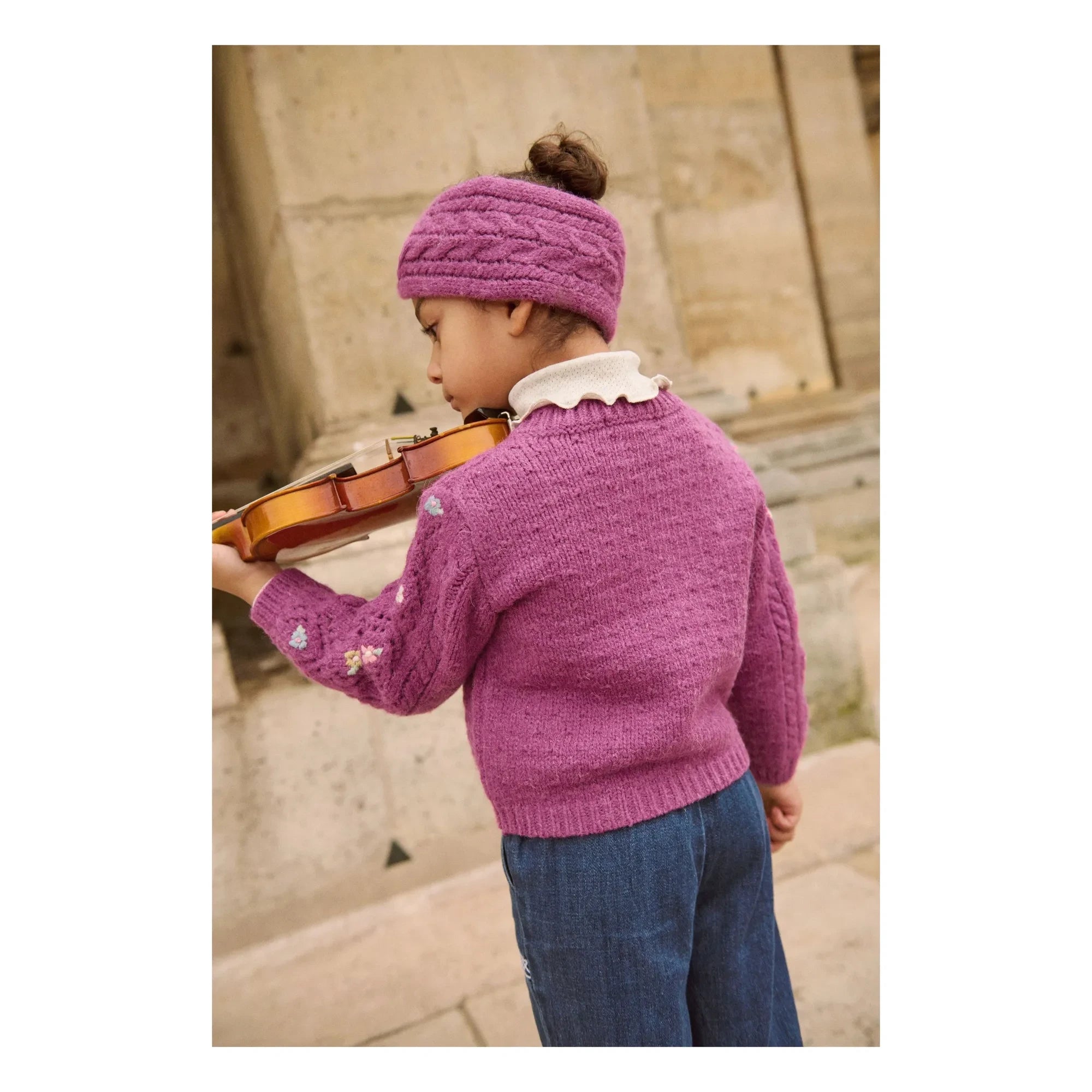 Louise Misha - Monyla Wollstrickjacke | Himbeere