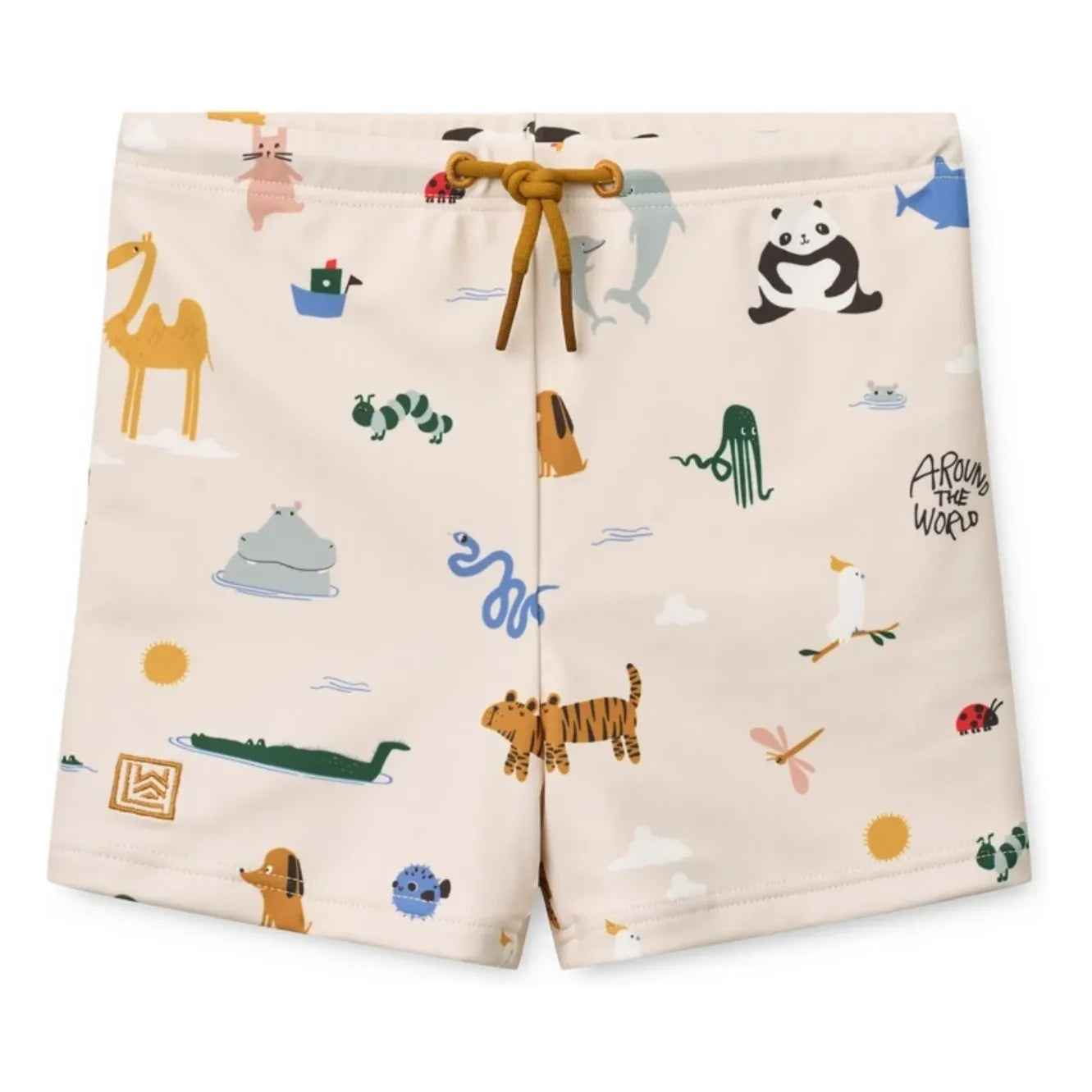 Liewood - Otto Animal Swim Shorts Recycled Fiber | Ecru