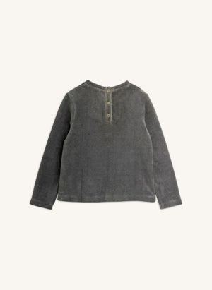 Mini Rodini - Clover Velvet T-Shirt | Gray