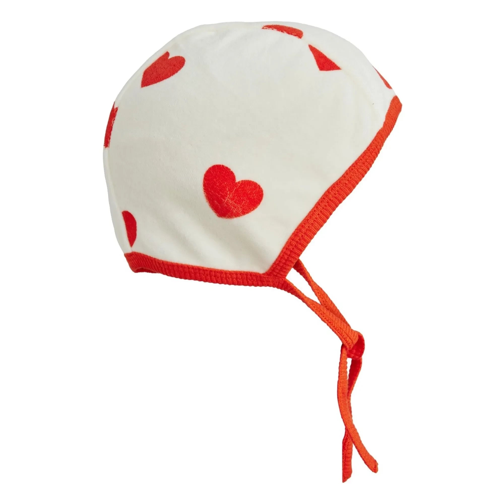 Mini Rodini - Wickelbody aus Bio-Baumwolle mit Herzmuster | White