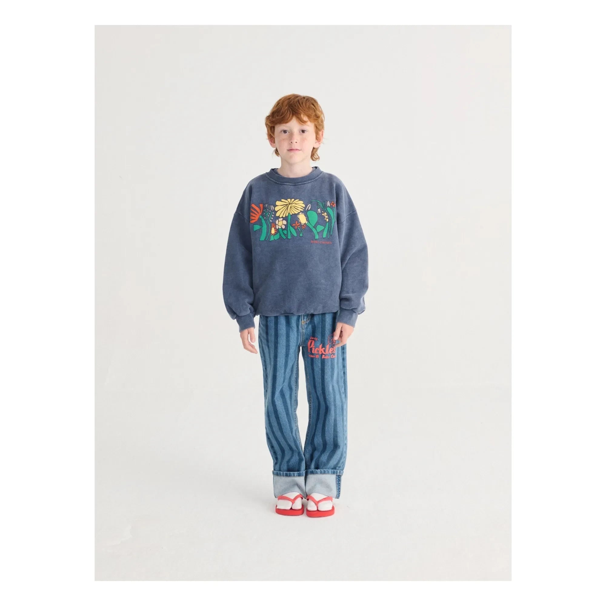 Bobo Choses - Herbalist organik pamuklu sweatshirt | Lacivert