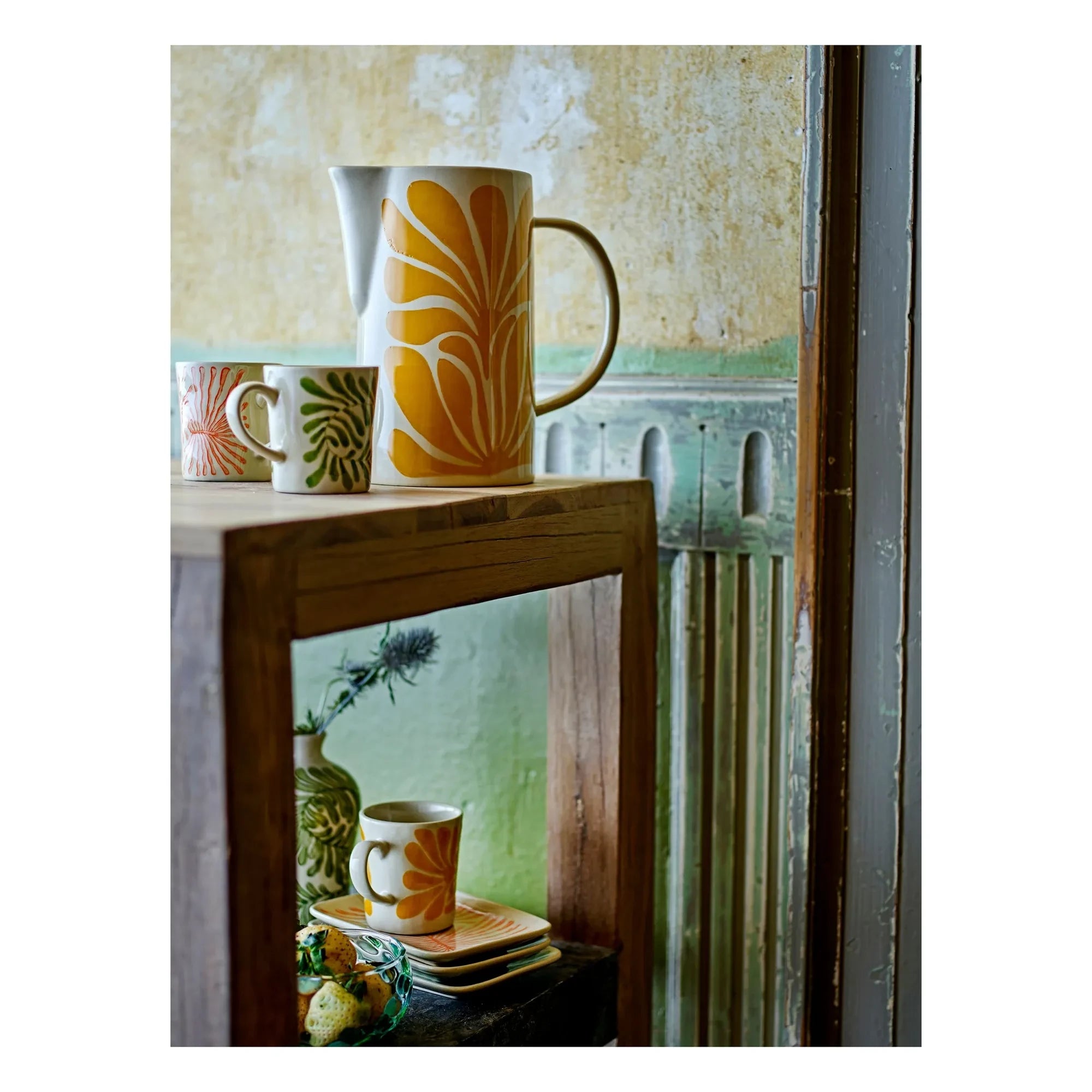 Bloomingville - Fauni taş seramik kupa - 3'lü set | Çok renkli