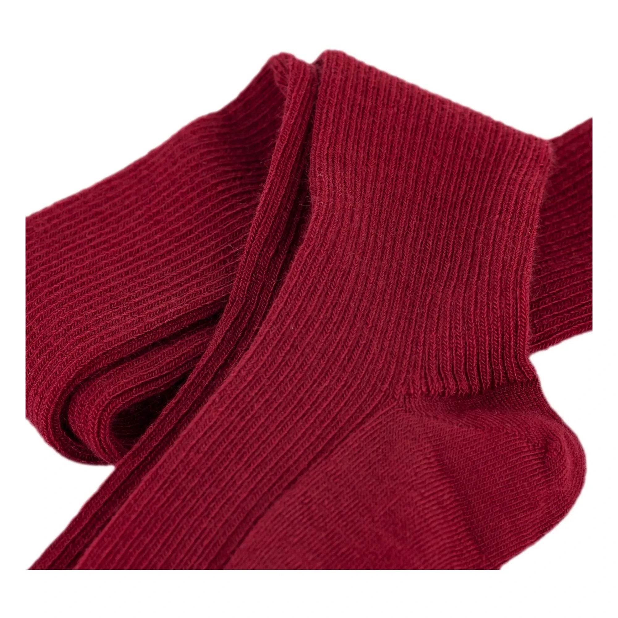 Petit Bateau - Kalın Düz Külotlu Çorap | Bordo