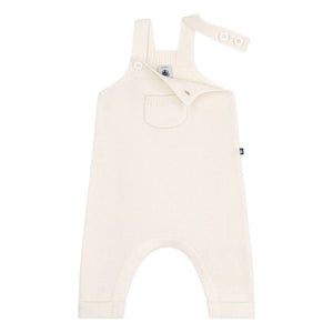 Petit Bateau - Wool Knit Overalls | Ecru