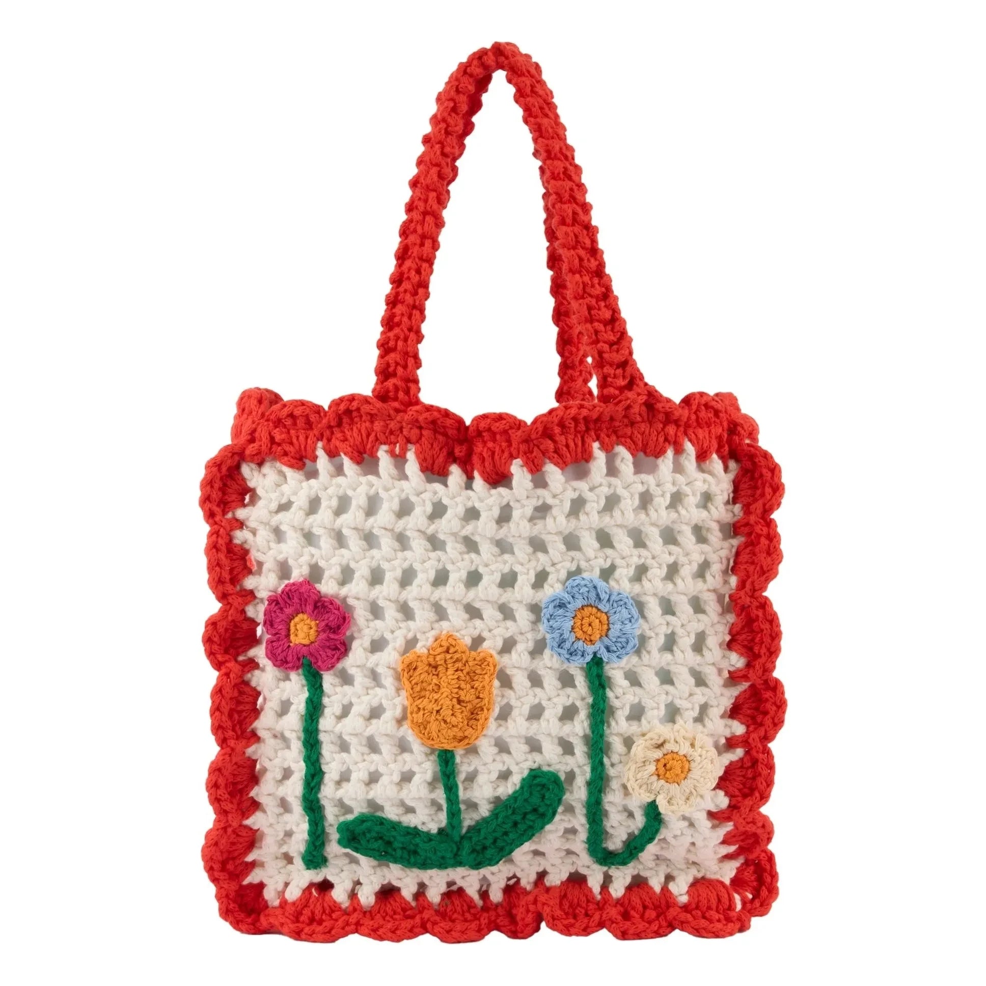 Stella McCartney Kids - Organik Pamuk Örgü Çanta | Fildişi