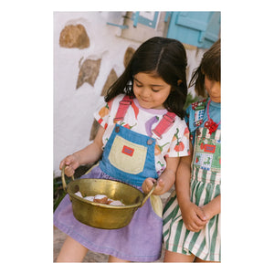 Favorite People - Colorblock Mozzarella Salopet Elbise | Mor