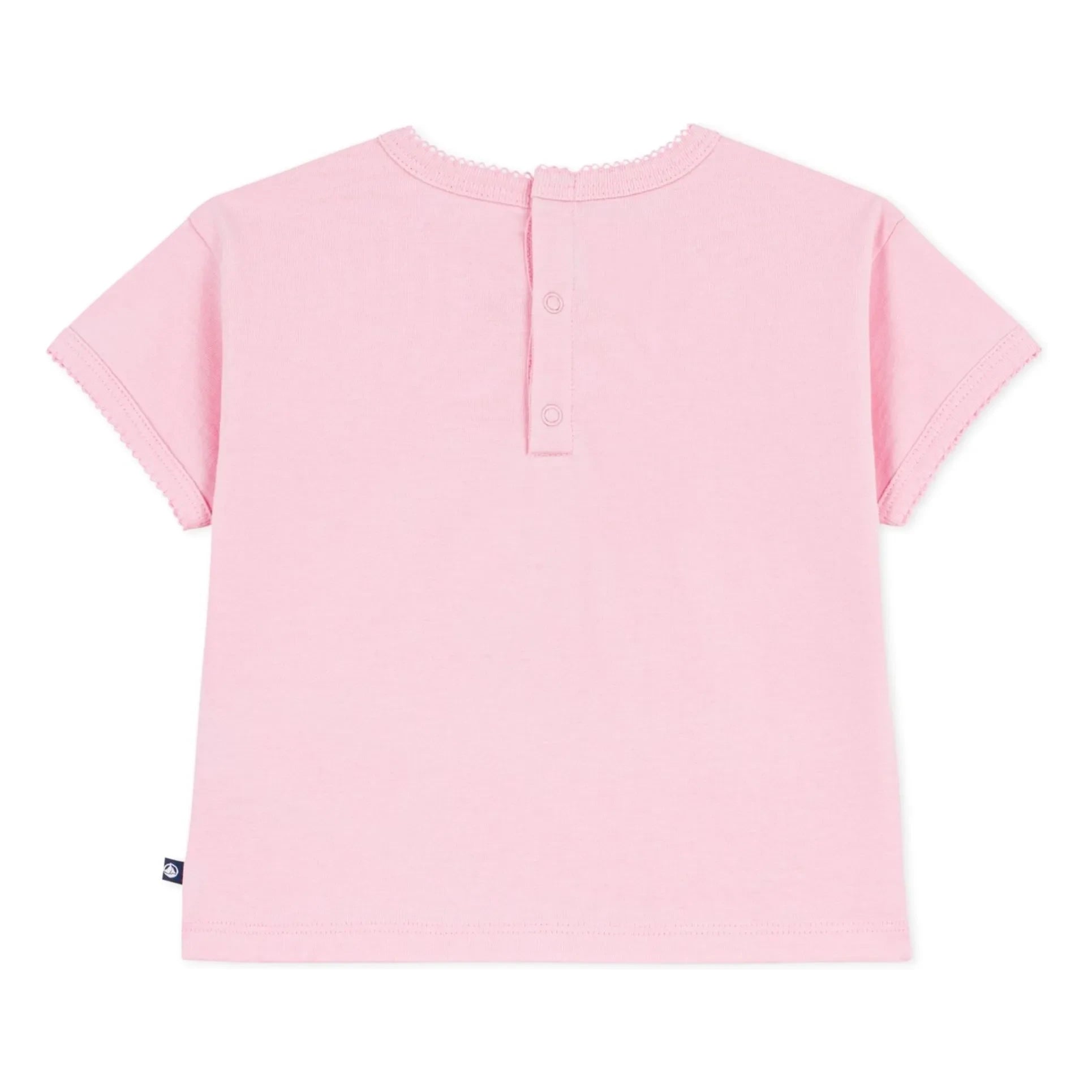 Petit Bateau – Baby T-Shirt mit Herzen aus Bio-Baumwolle | Rosa