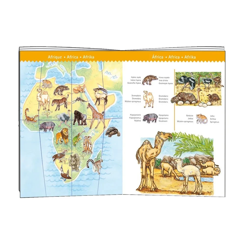 Djeco - Puzzle of the Animals of the World and Booklet