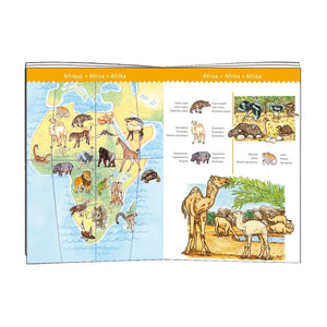 Djeco - Puzzle of the Animals of the World and Booklet