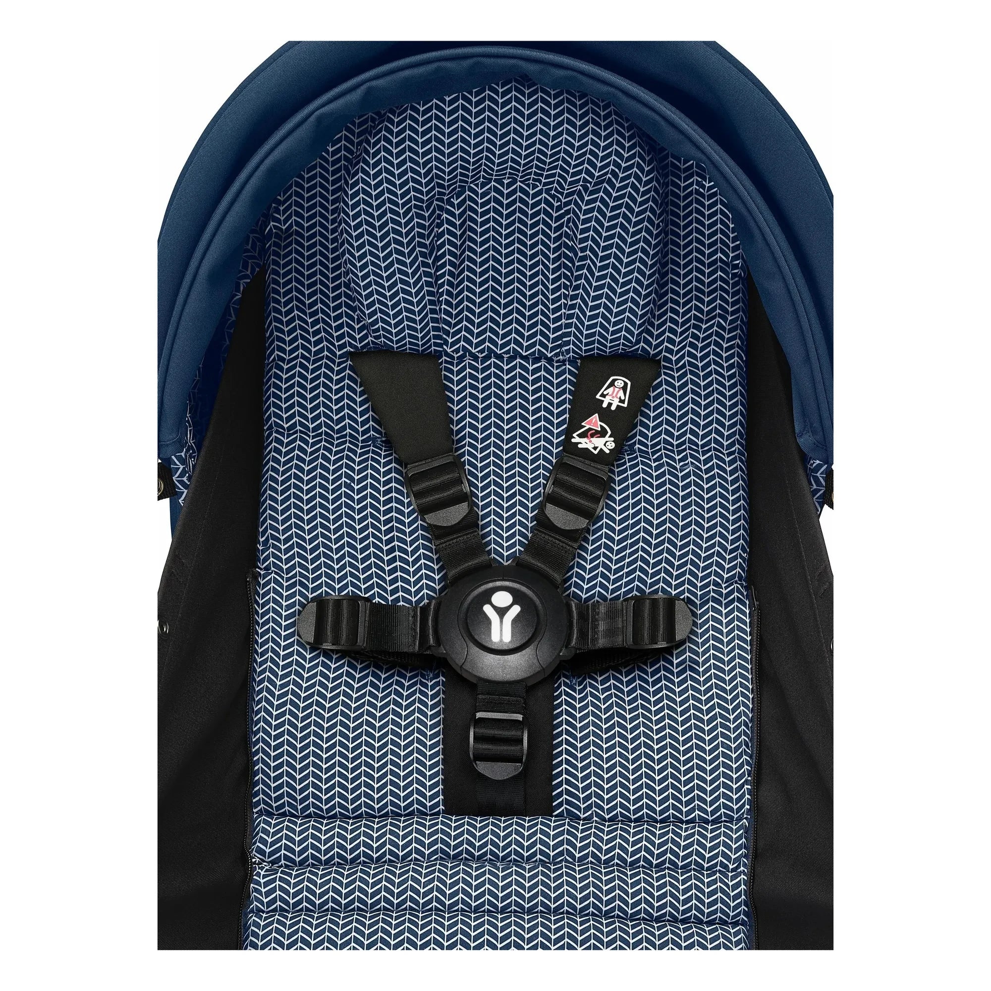 Stokke® - YOYO³ 0+ yenidoğan bebek arabası Siyah çerçeve | Air France Mavisi