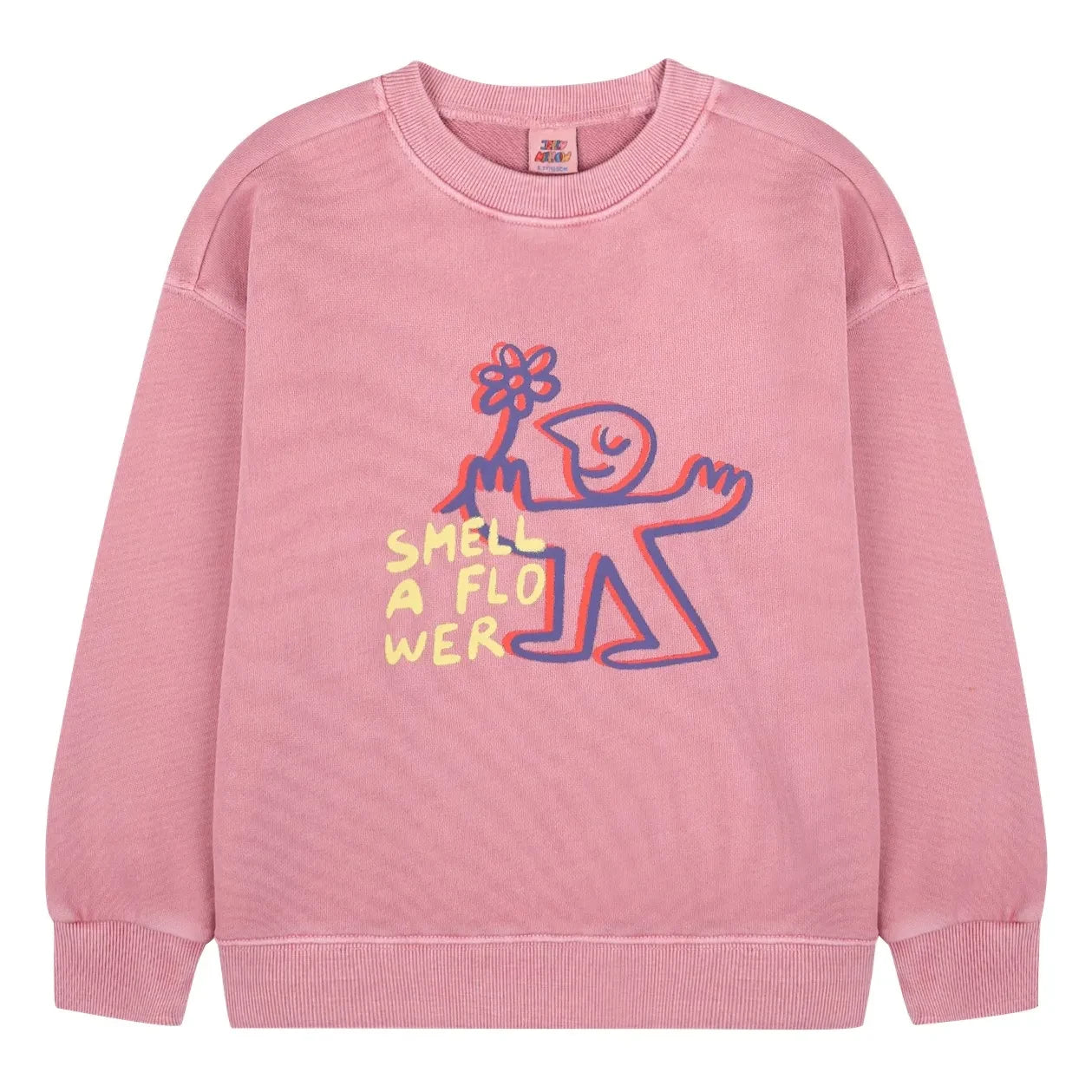 Jelly Mallow - "Smell A Flower" Sweatshirt | Pembe