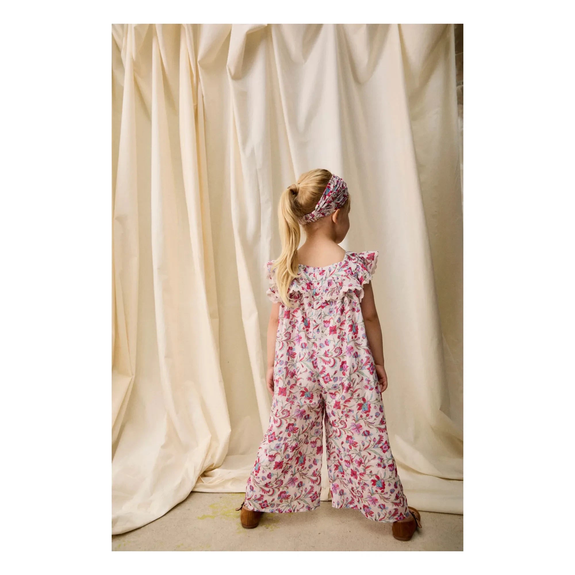 Louise Misha - Yuriria Bio-Baumwolle Blumen-Haarband | Creme