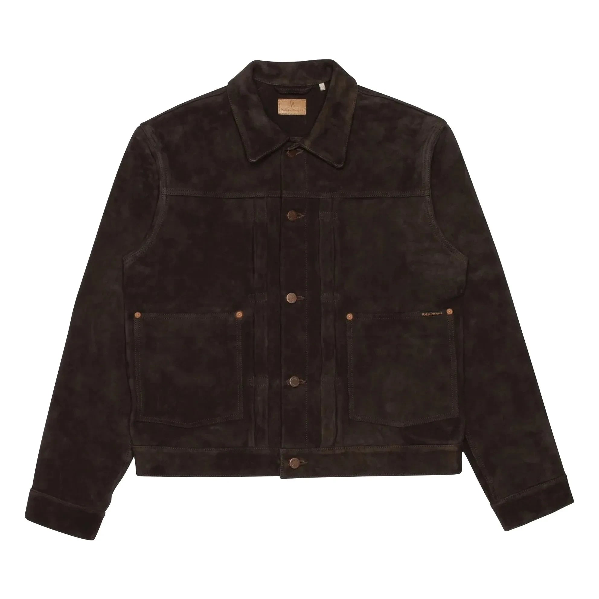 Nudie Jeans - Dante II Suede Leather Jacket | Dark Brown