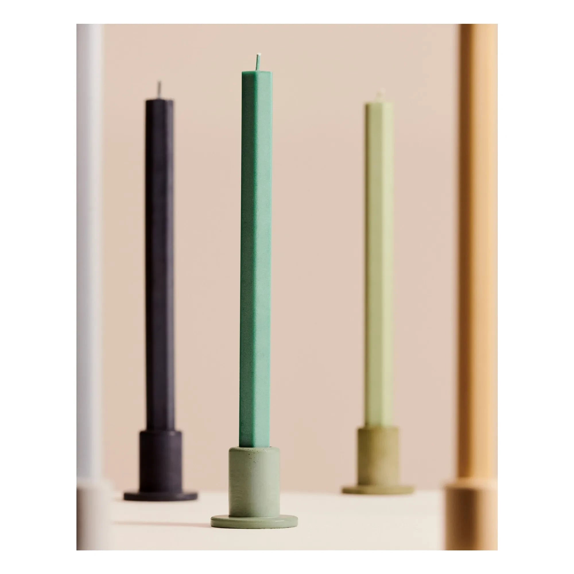 Hallo - Sechseckige Pastellkerzen - 4er Set | Pastell