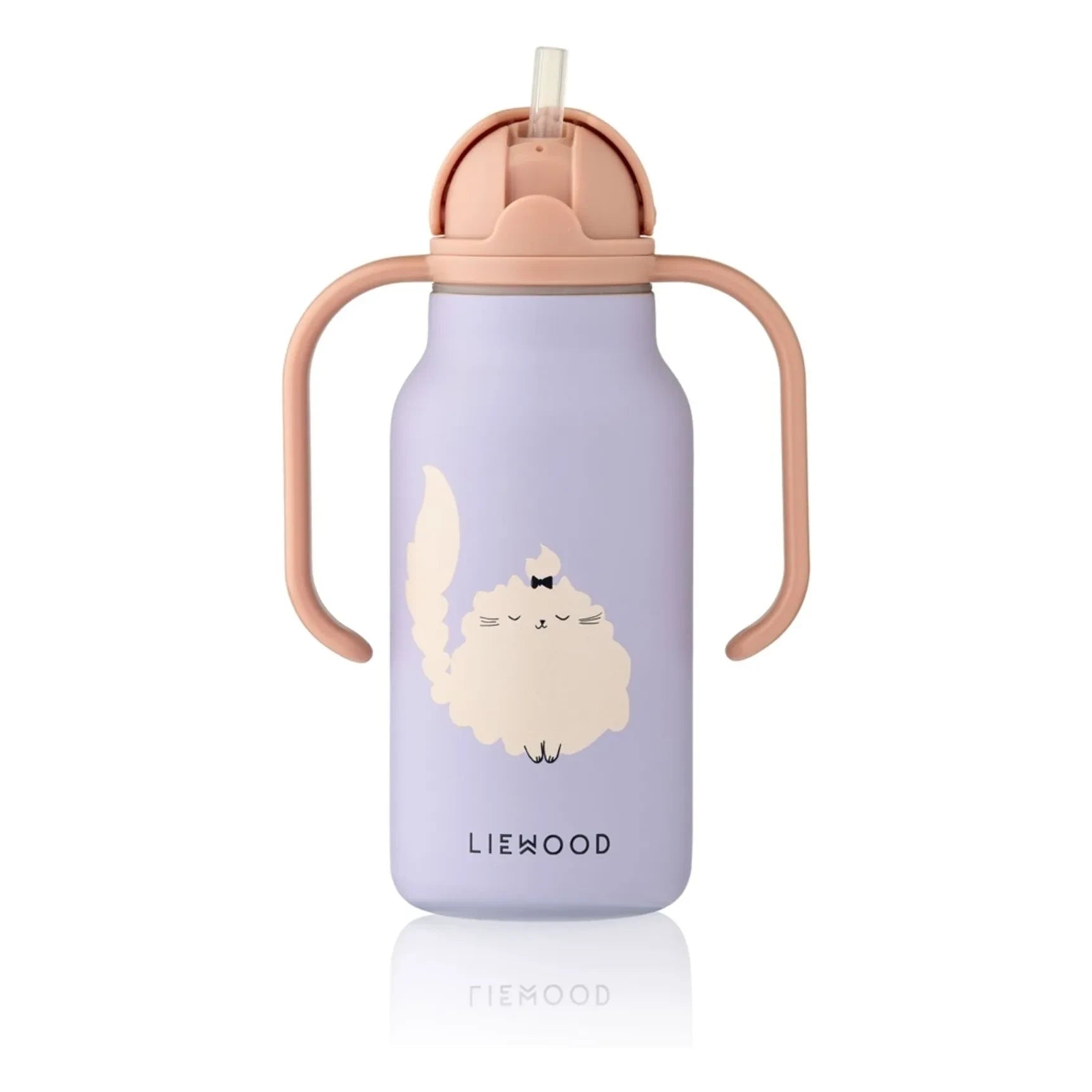 Liewood - Kimmie Paslanmaz Çelik Su Şişesi - 250 ml | Cat/Warm lilac