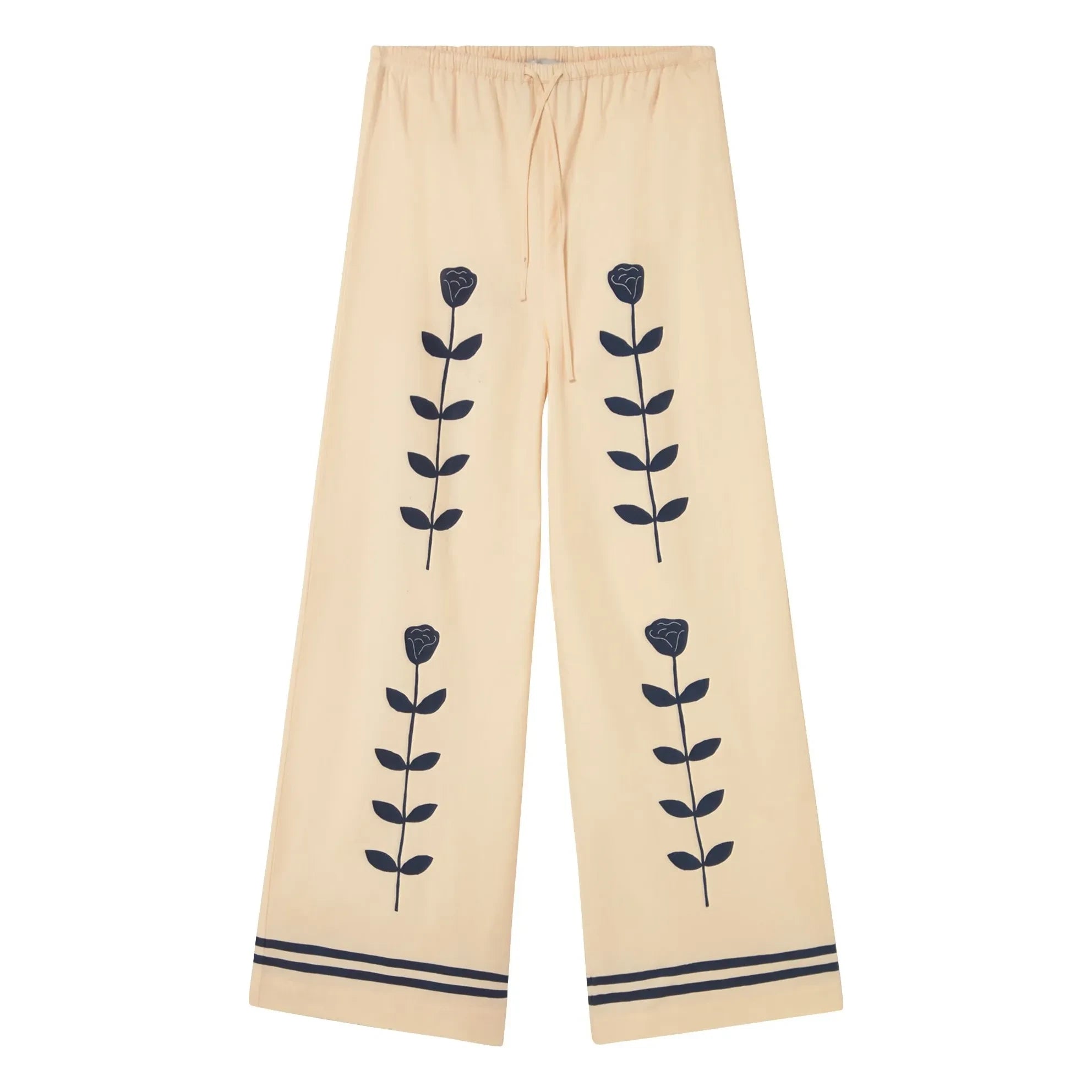 The Tiny Big Sister - Elastic Linen & Cotton Pants | Cream