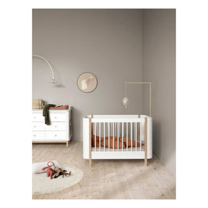Oliver Furniture - Ahşap Mini+ beşik yatak, junior kit dahil | Meşe