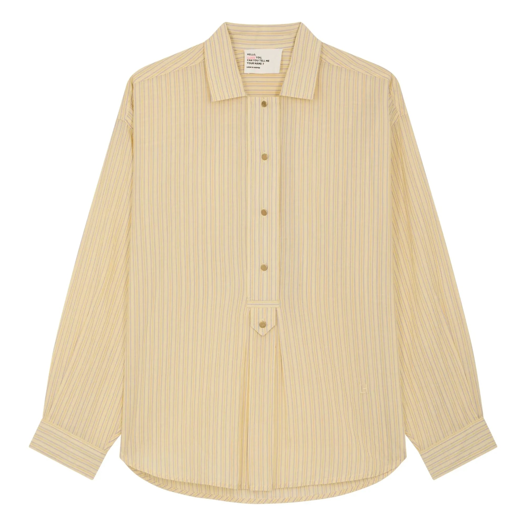 Leon & Harper - Chams organic cotton shirt | Yellow