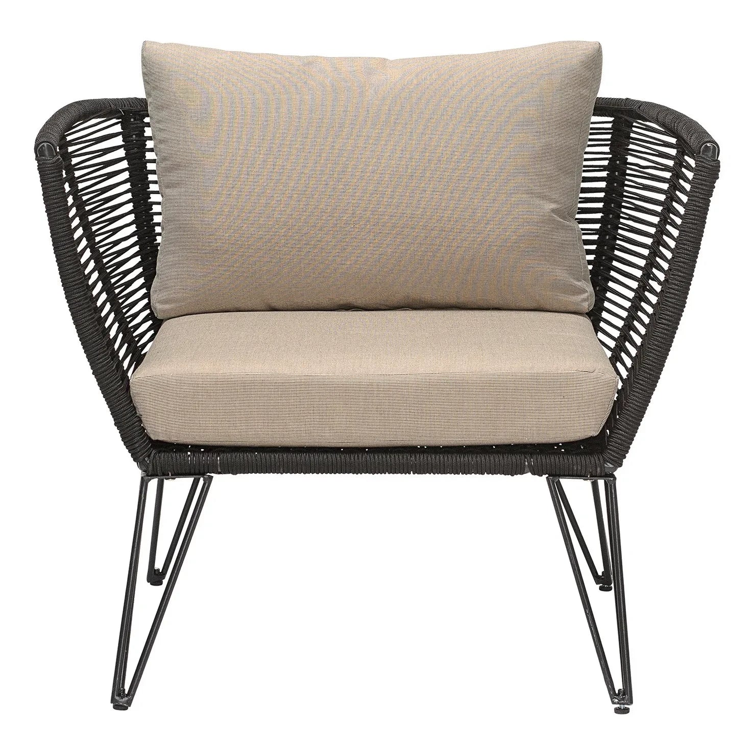 Bloomingville - Mundo Outdoor Lounge Sessel | Schwarz
