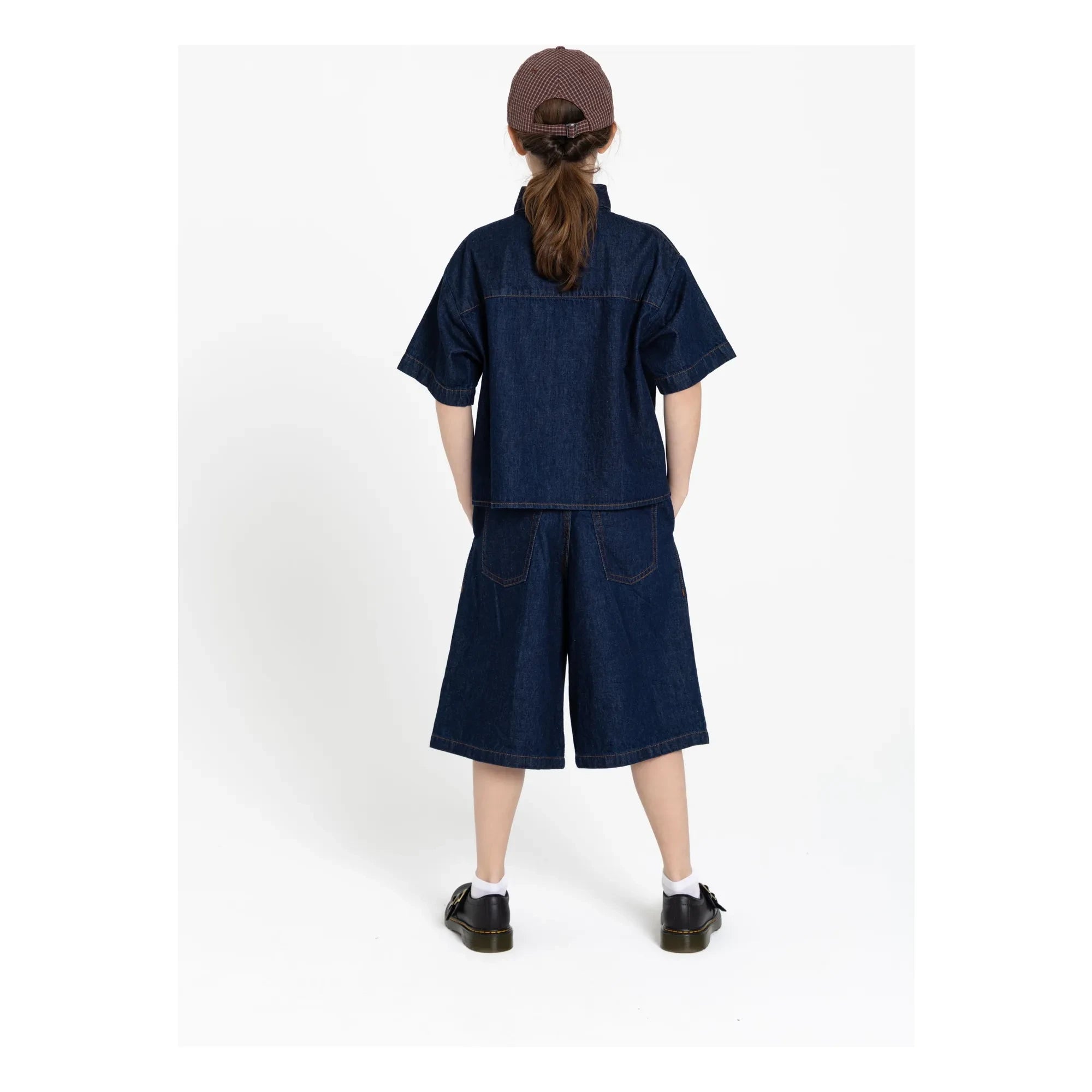 Finger in the nose - Bermuda şort Denim Tate | Koyu Mavi