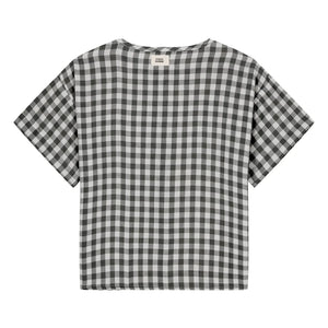 Studio Bohème - Thelme Vichy Bluse aus Bio-Baumwollgaze | Schwarz