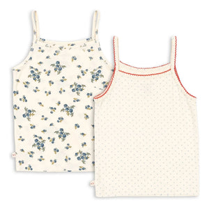 Konges Sløjd - 2-Pack Mimmi Dots Modal Tank Tops | Ivory