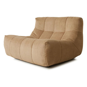 HKliving - Lounge Sessel aus Samt | Hellbraun