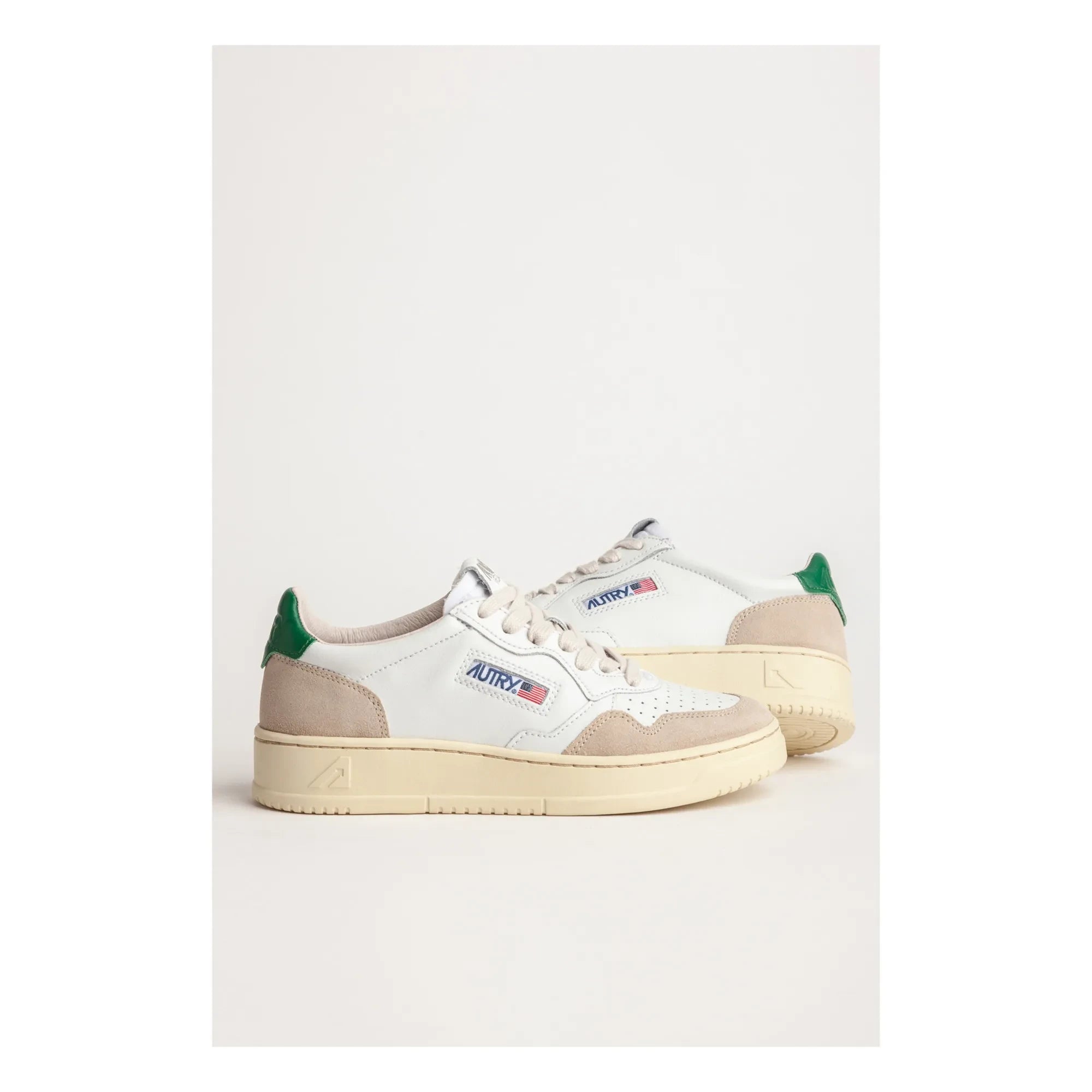 Autry - Medalist Low Top Leder/Wildleder Sneaker | Grün