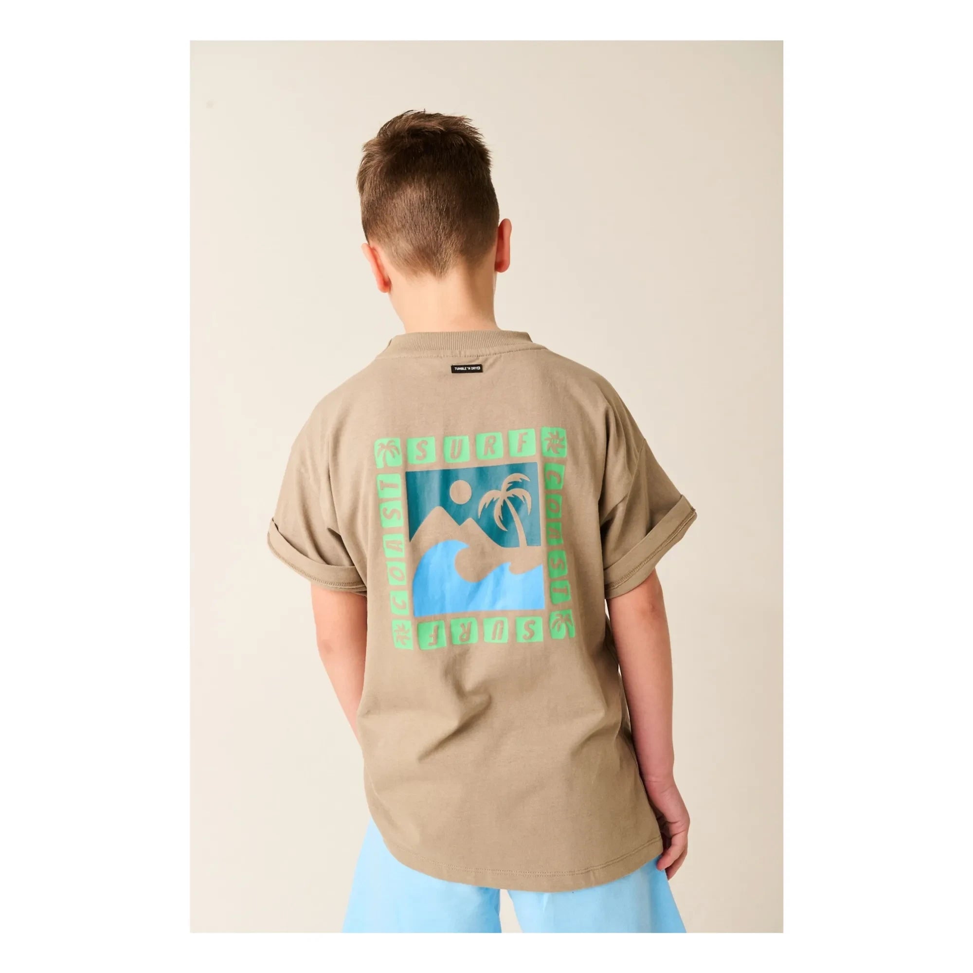 Tumble N'Dry - Solomon Islands Oversize T-shirt Recycled cotton | Sand coffee