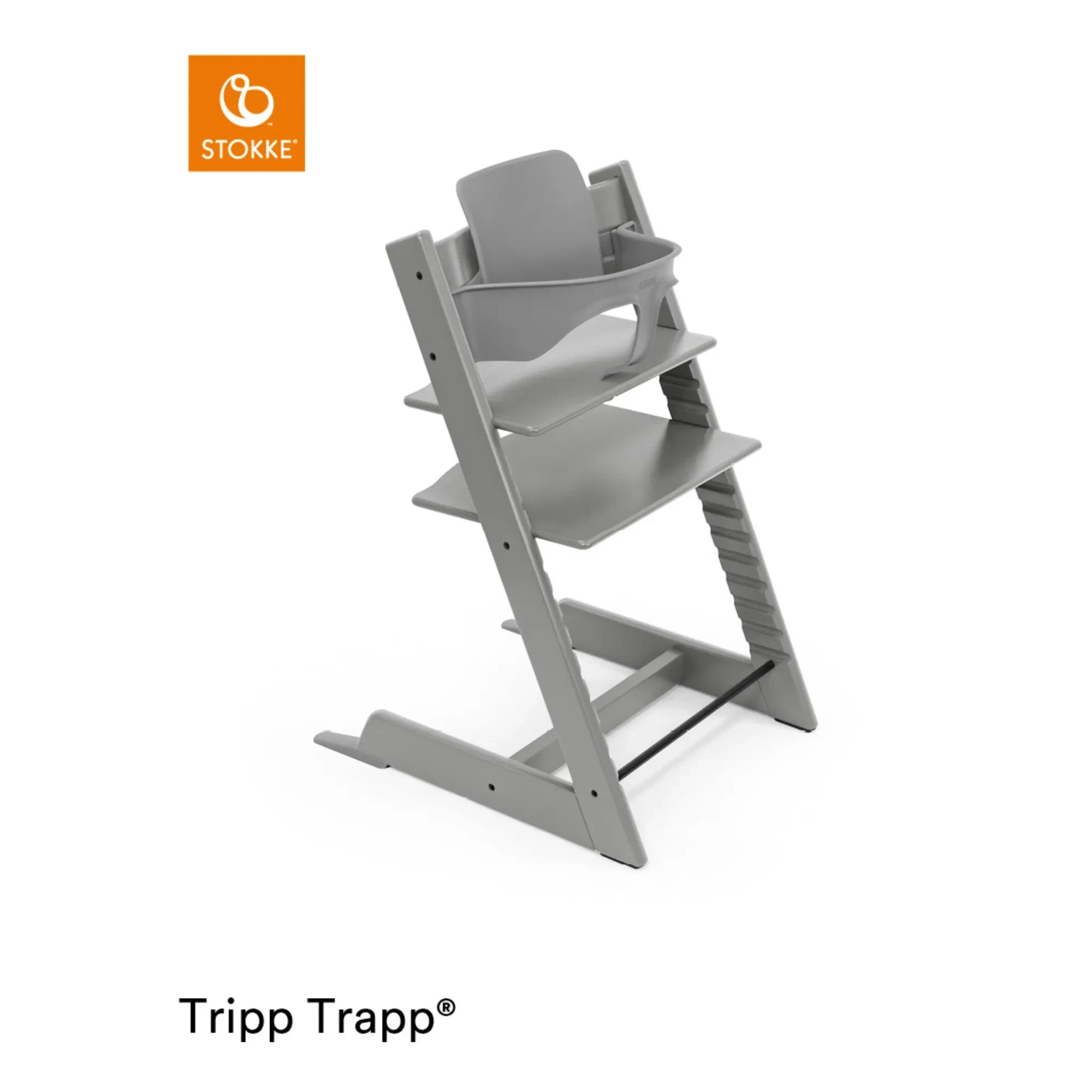 Stokke® - Tripp Trapp® Kayın Ağacı Yüksek Sandalye | Gri