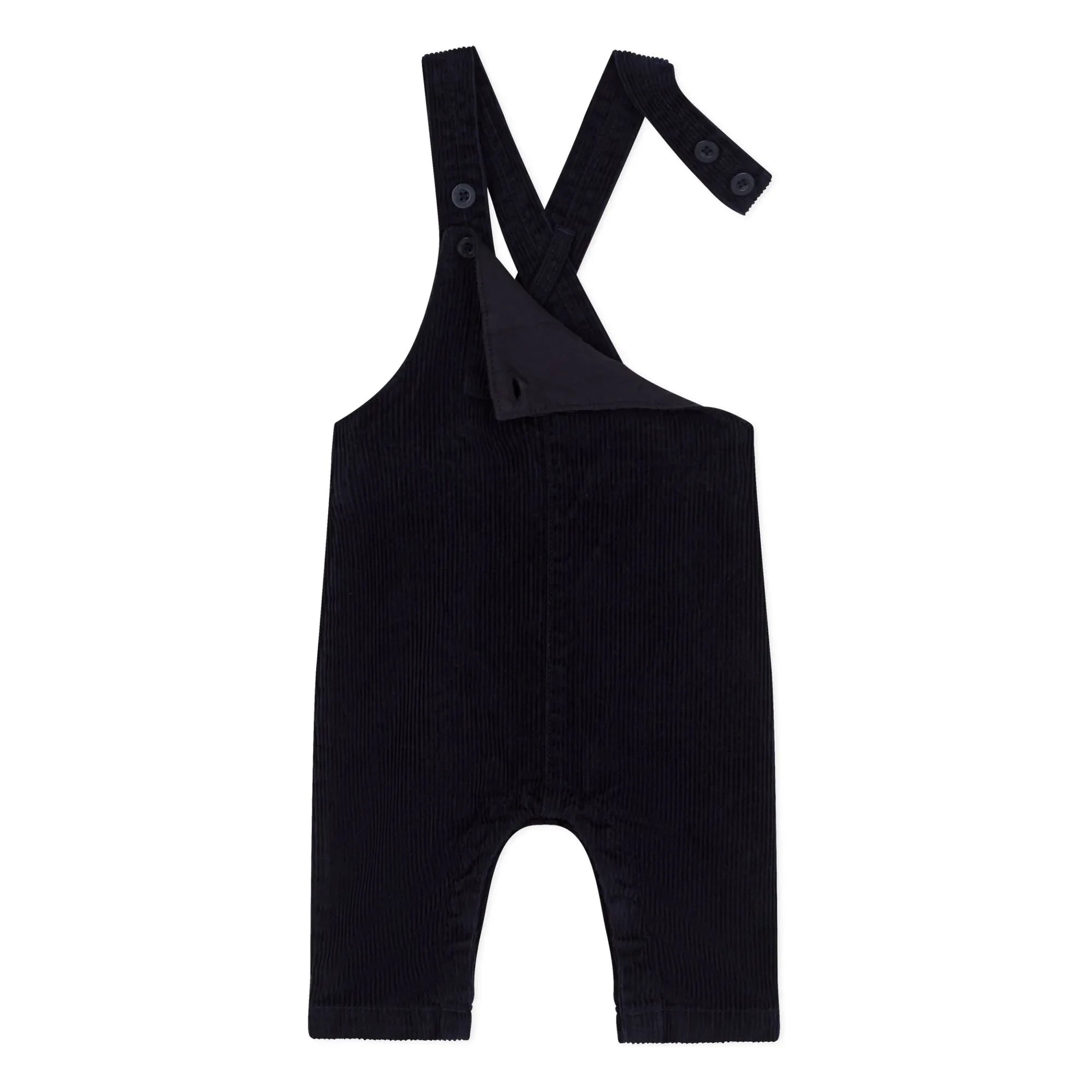 Petit Bateau - Strampler aus Samt | Marineblau
