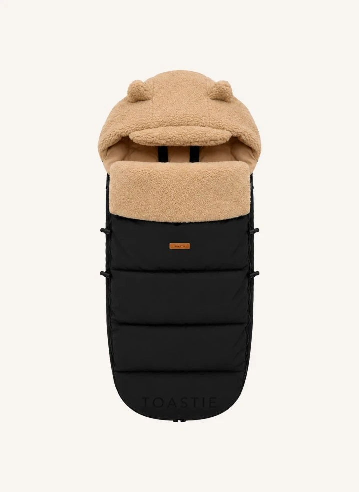 Töastie - Wiederverwertete Fleece Hausschuhe | Schwarz