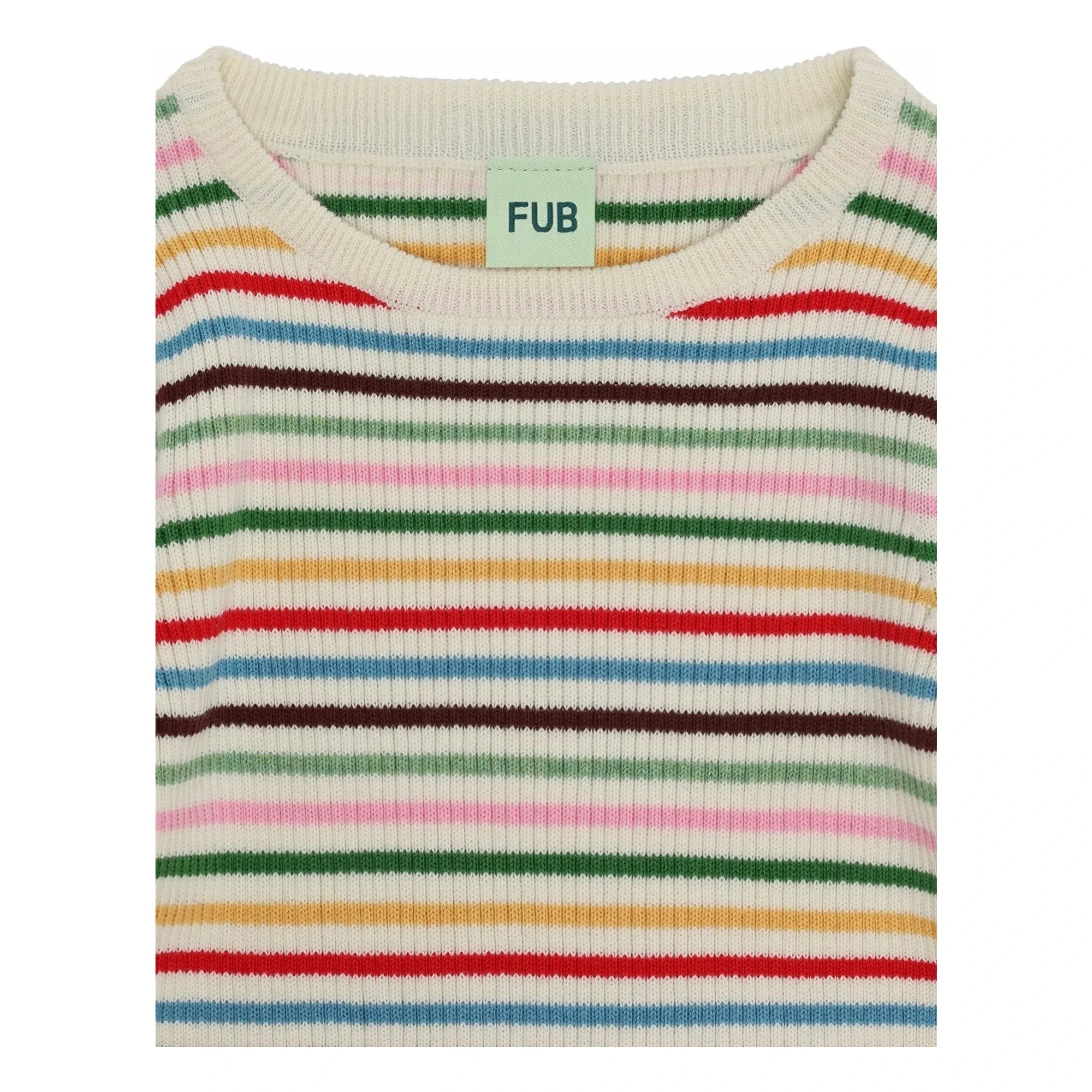 FUB – Pullover aus Bio-Baumwolle, Feinstrick, gerippt | Rot