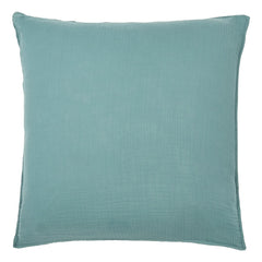 Haomy – Kissenbezug aus Baumwoll-Voile | Bleu Stone