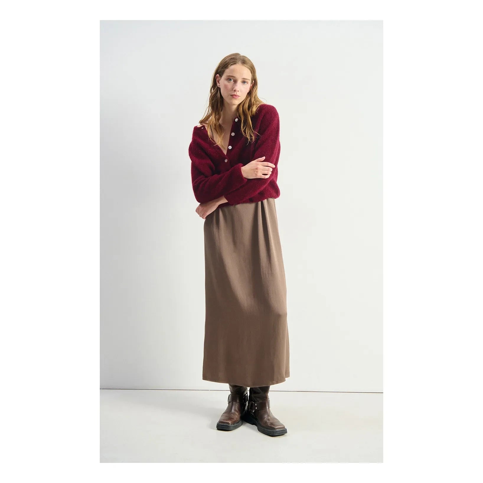 American Vintage - Vitow Alpaka Hırka | Cherry Wood
