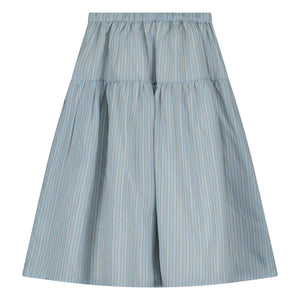 Tangerine - Striped midi skirt | Light blue