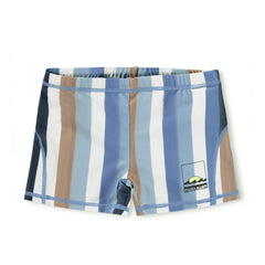 Molo - Norton Gestreifte Badeshorts aus recycelter Faser | Blau