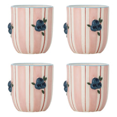 Bloomingville - Carry Cups - 4er Set | Rosa