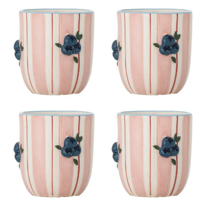 Bloomingville - Carry Cups - 4er Set | Rosa
