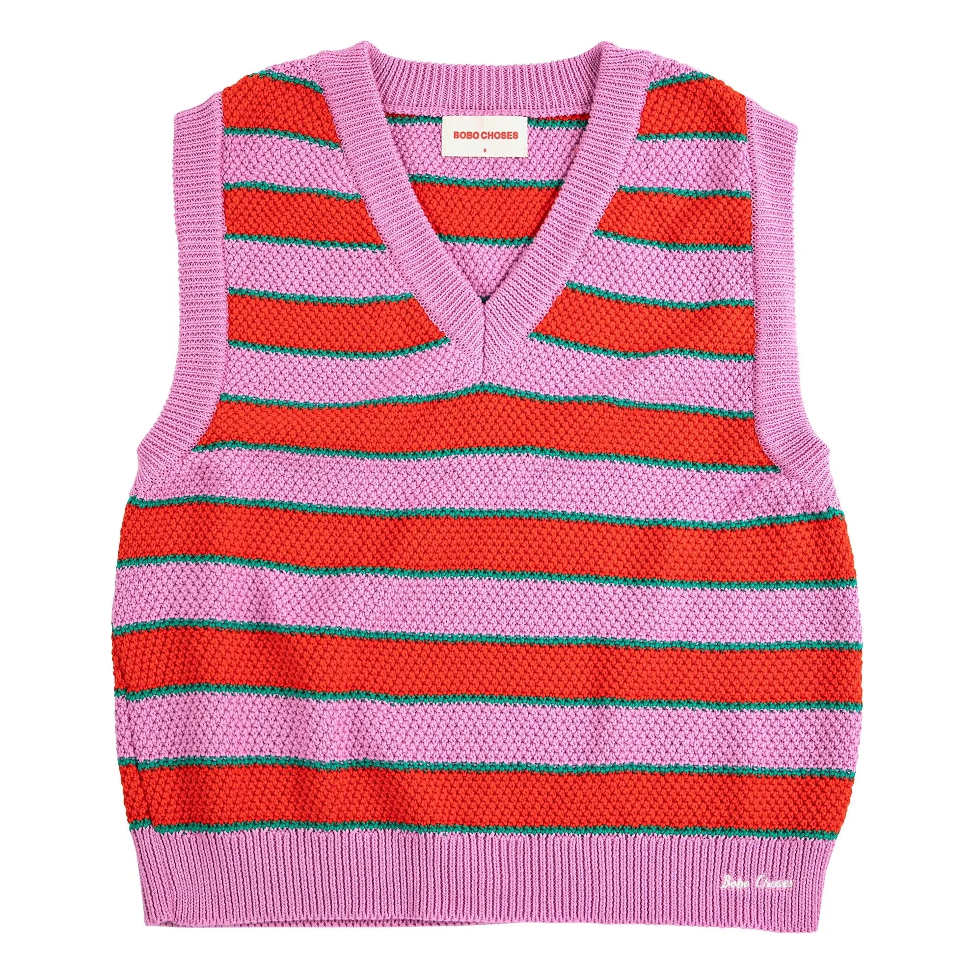 Bobo Choses - Striped Organic Cotton Vest | Pink