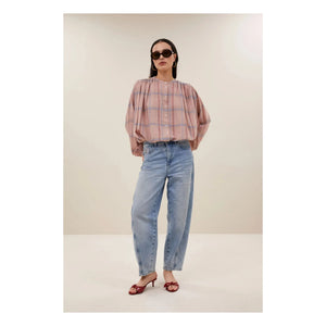 By Bar - Nyka Bio-Baumwollbluse | Altrosa