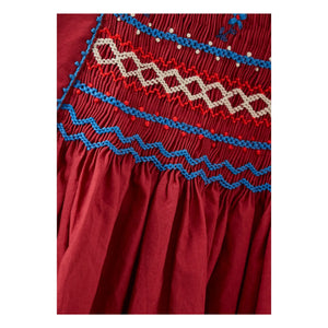 Caramel - Moringa Gathered Dress | Cherry red