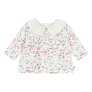 Petit Bateau - Organik pamuk bluz | Ecru