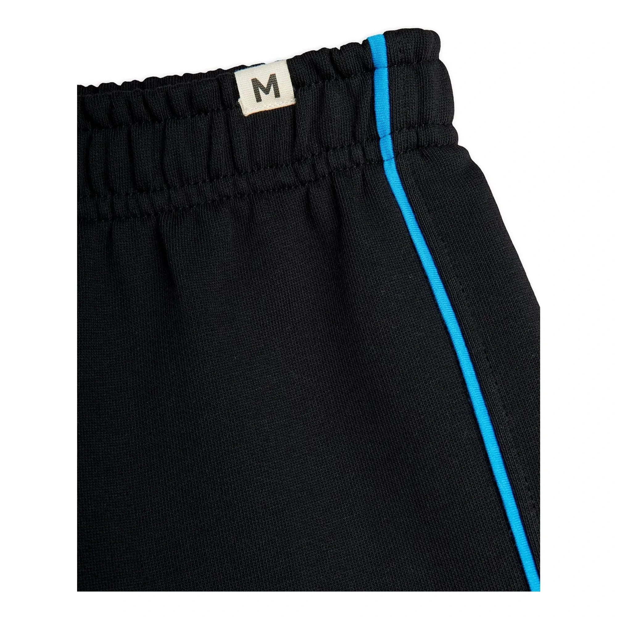 Mini Rodini - Sweatshirt-Shorts aus Bio-Baumwolle mit Kontrastpaspel | Schwarz