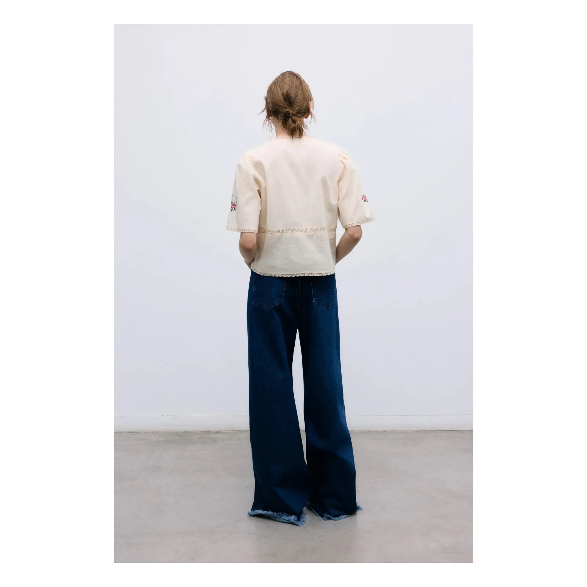 the new society - Narcise Cotton Blouse | Ecru