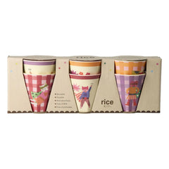 Rice - Heroes melamin bardaklar - 6'lı set | Pembe