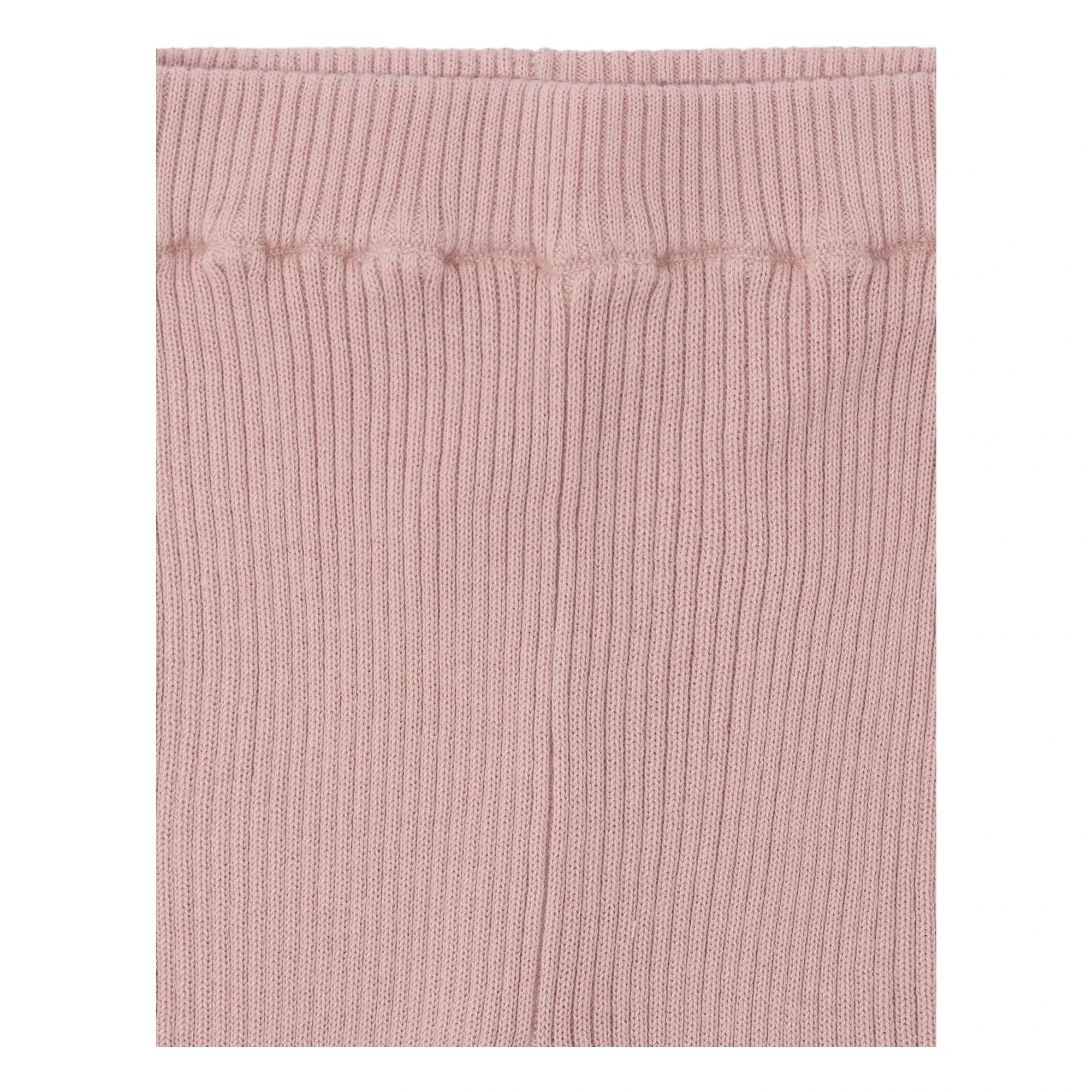 FUB - Gerippte Leggings aus Bio-Baumwolle mit Rüschen | Hellrosa