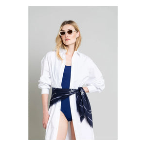 Smallable Woman - Amy Tek Parça Çapraz Sırt Mayo | İndigo mavi